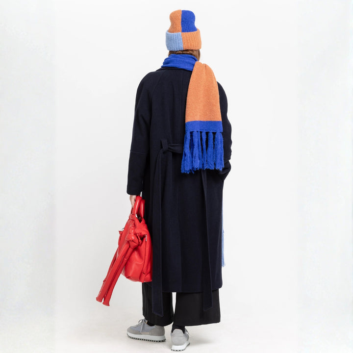 ALPACA SCARF MAXI - Schal aus Wolle - Colorblock Blue | Buffet Clothing