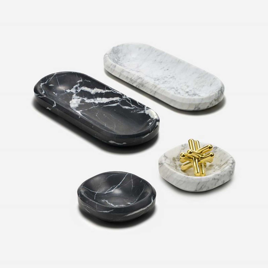 FACET BOWL - Ablage - Große Schale aus schwarzem Marquina Marmor - 31 cm | Craighill