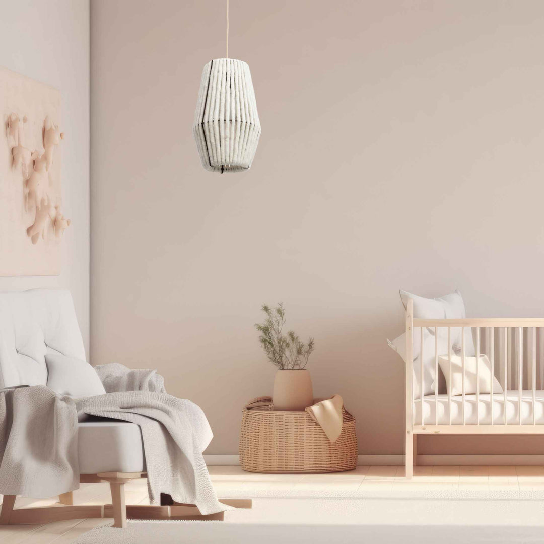 WOLL-ALMUT 6020 - Hängeleuchte - aus Wolle & Holz - Konus | ALMUT von Wildheim