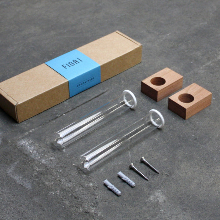 CONTAINER 2 - Holzvase für die Wand - 2er Set | FIGR1