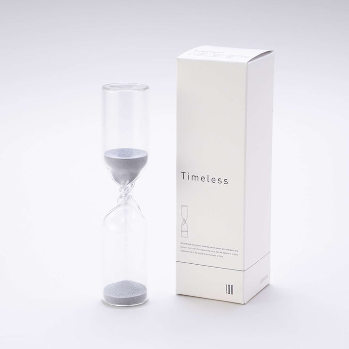 TIMELESS - meditative Sanduhr ohne Zeitmessung -  mundgeblasenes Grauglas - Studio Cohaku | 100percent