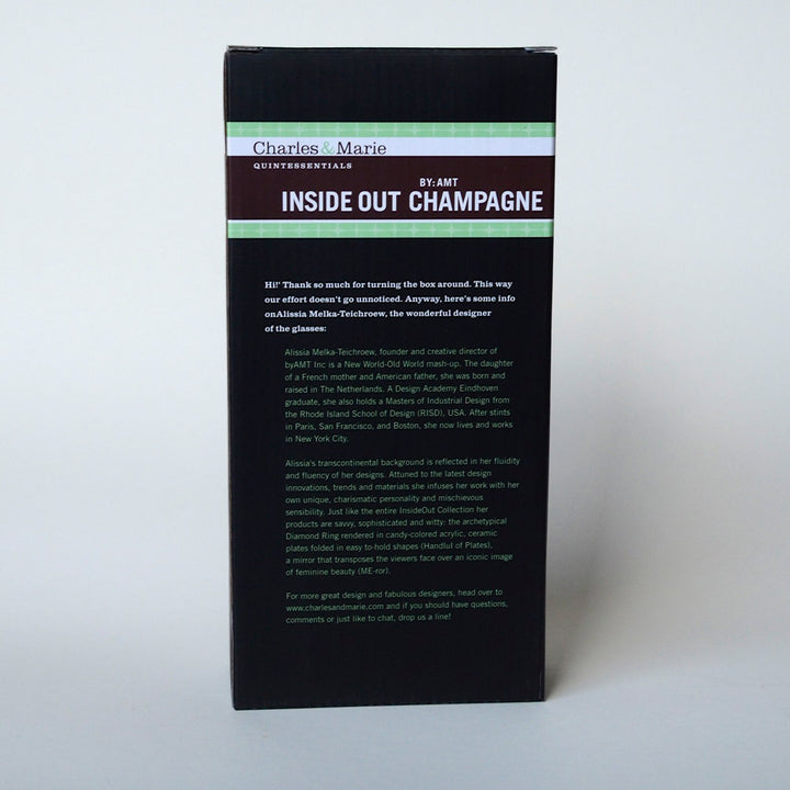 INSIDEOUT Collection - Champagne Glasses - Set of 2 - 100ml | byAMT Alissia Melka-Teichroew | Charles & Marie