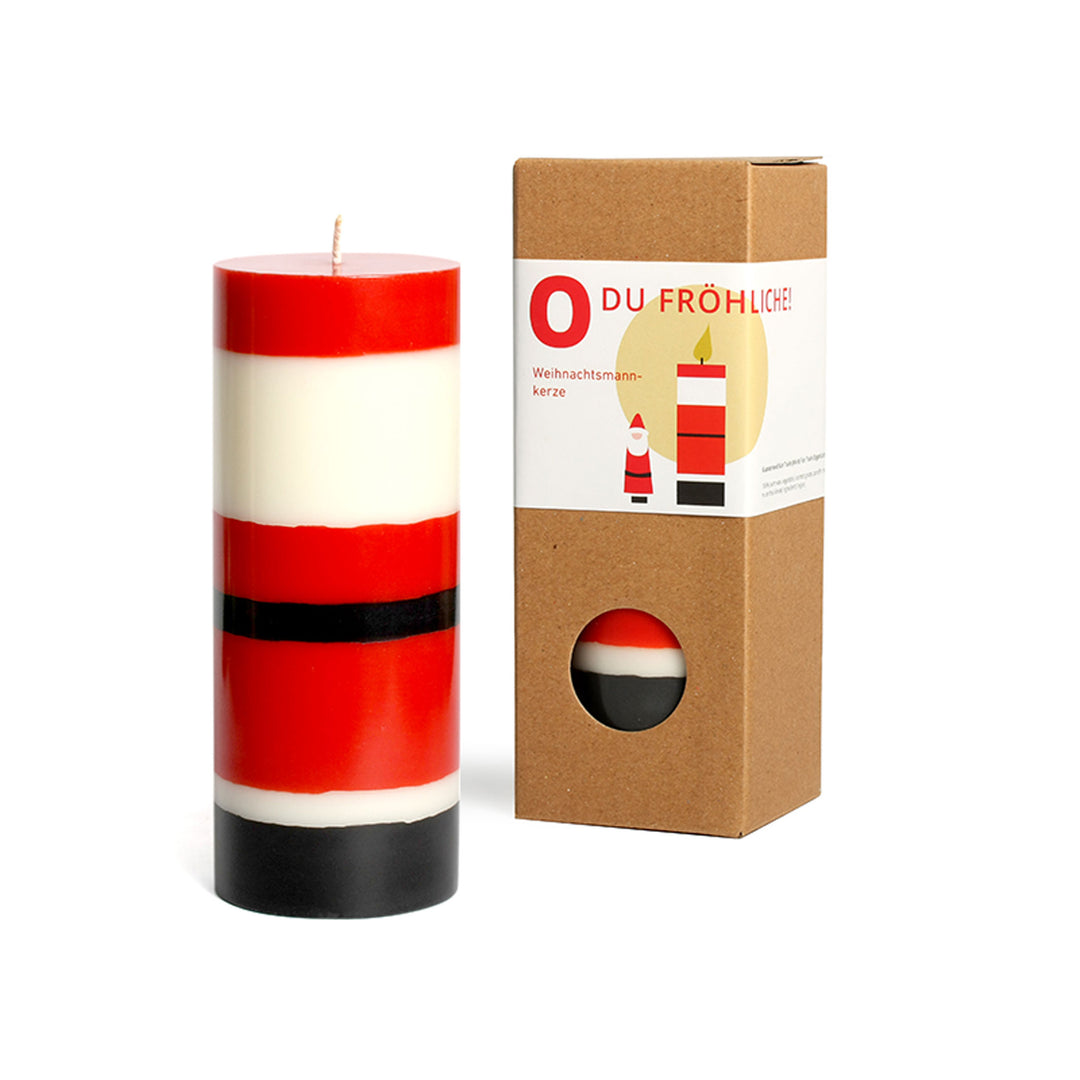 WEIHNACHTSMANN - dicke Stumpen-Kerze - 73 Std. Brenndauer | not the girl who misses much