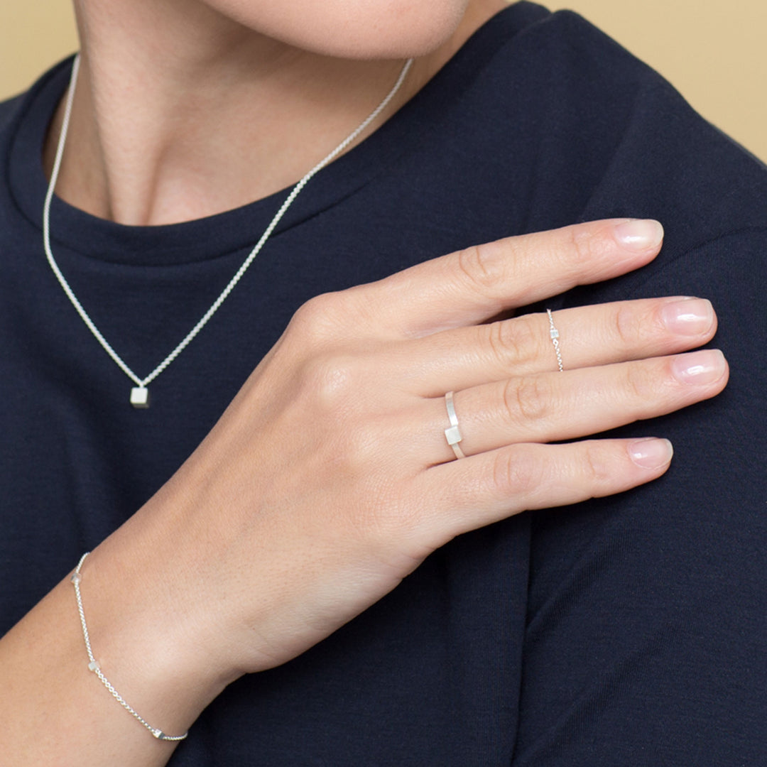 CUBE | 925er Sterling Silber RING | Jonathan Radetz