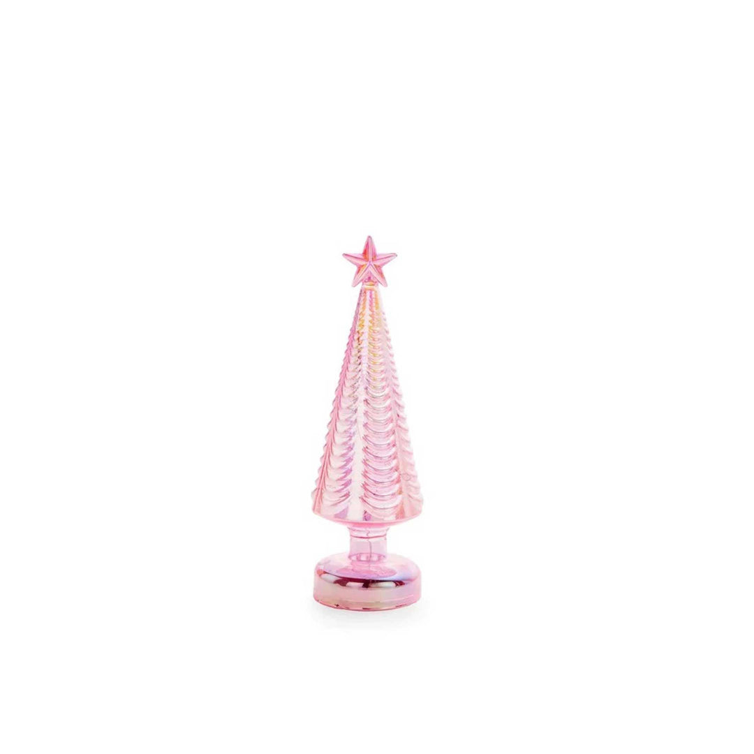 PINK STAR - LED lighted glass TREE - 23 cm high | MoMA