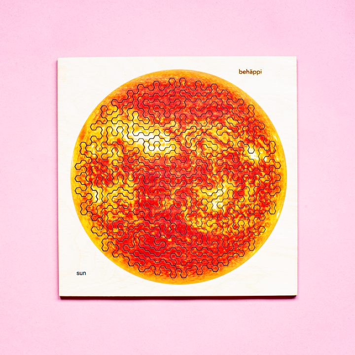 SUN | Extraordinary Wooden IQ PUZZLES | Planetary Series | Level Hard | Behäppi