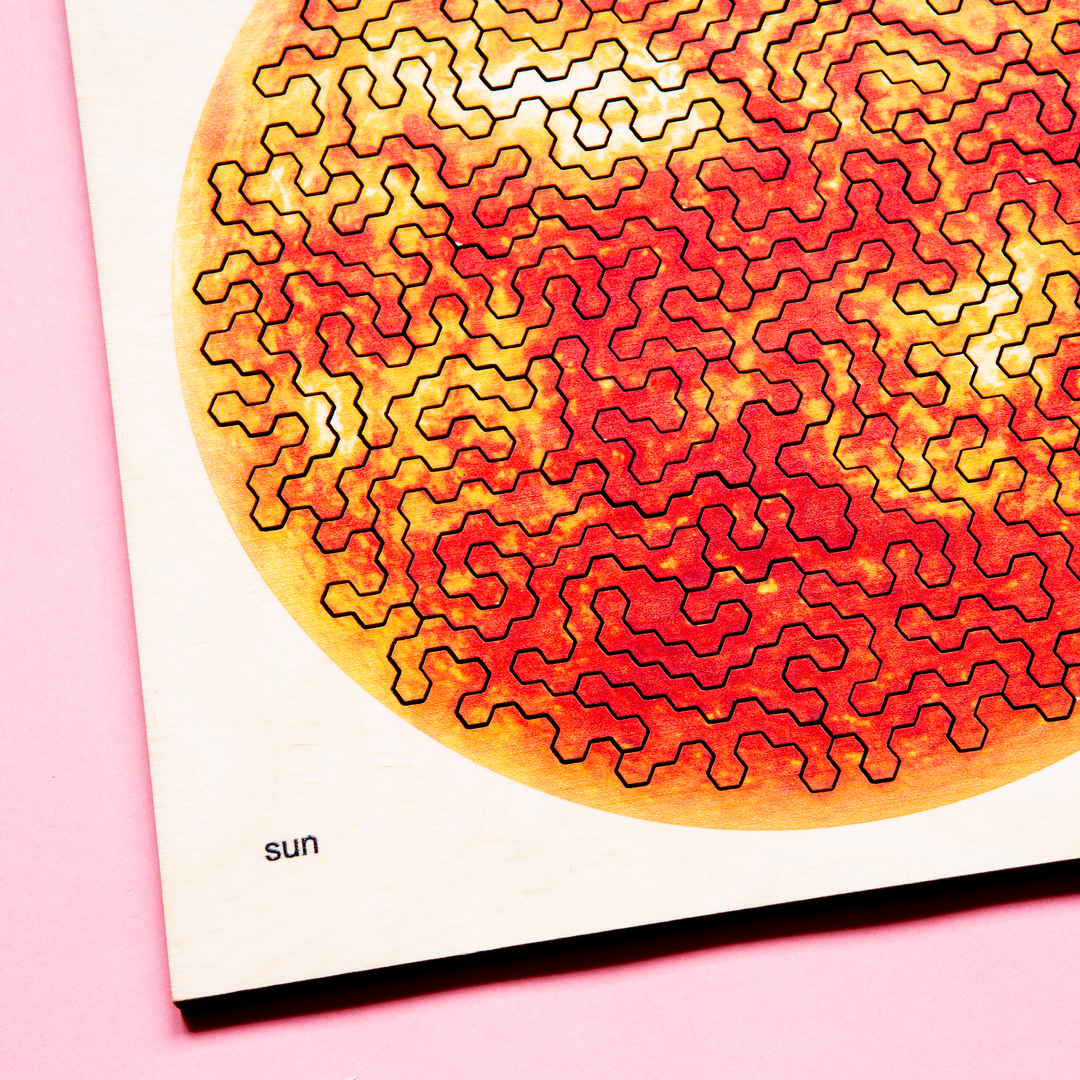 SUN | Extraordinary Wooden IQ PUZZLES | Planetary Series | Level Hard | Behäppi