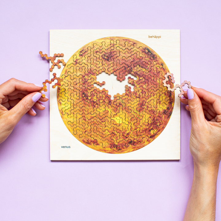 VENUS | Extraordinary Wooden IQ PUZZLES | Planetary Series | Level Hard | Behäppi