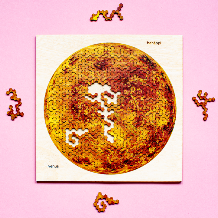 VENUS | Extraordinary Wooden IQ PUZZLES | Planetary Series | Level Hard | Behäppi
