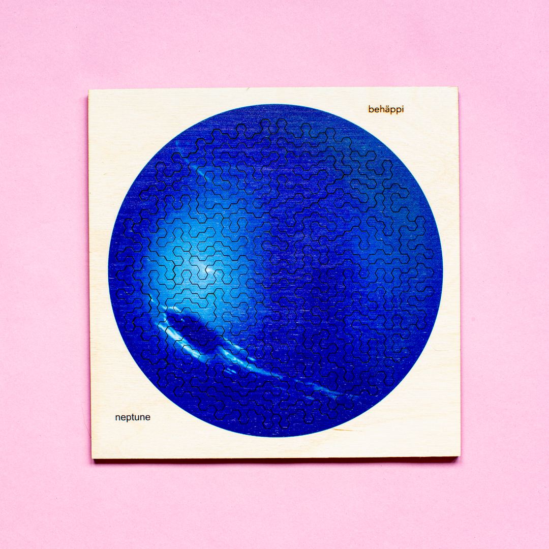 NEPTUN | Extraordinary Wooden IQ PUZZLES | Planetary Series | Level Hard | Behäppi