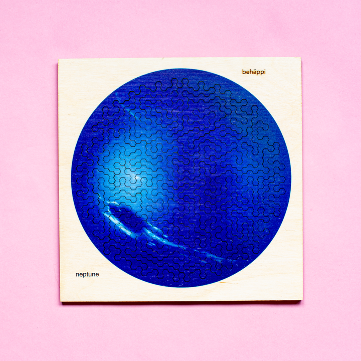 NEPTUN | Extraordinary Wooden IQ PUZZLES | Planetary Series | Level Hard | Behäppi