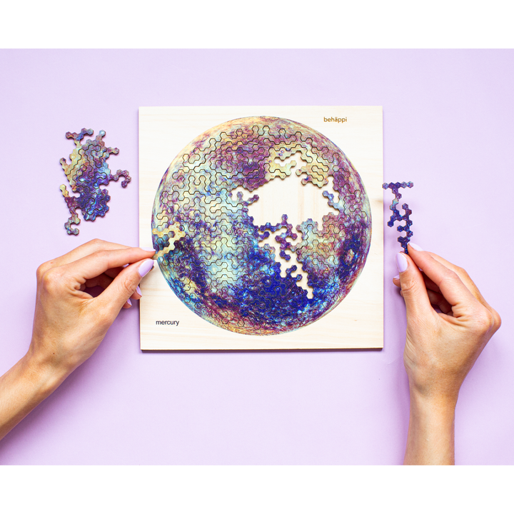 MERCURY | Extraordinary Wooden IQ PUZZLES | Planetary Series | Level Hard | Behäppi