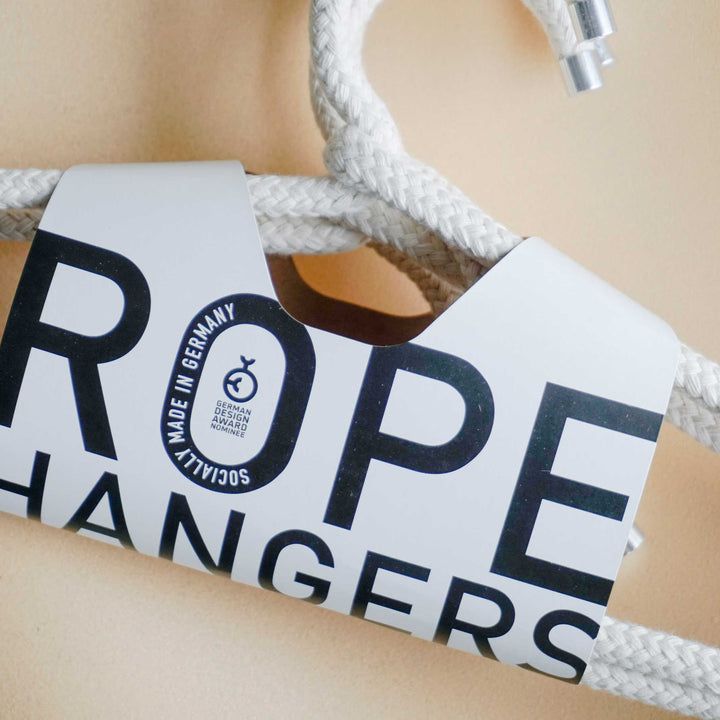 ROPE HANGER Cotton | Natural Cotton HANGERS | Set of 3 | Peppermint Products