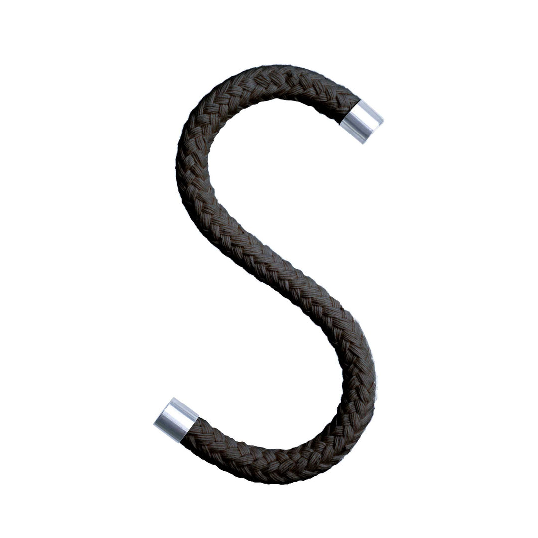 ROPE HOOK Cotton | Schwarze Textil-S-KLEIDERHAKEN aus Baumwoll-Seil | 5er Set | Peppermint Products