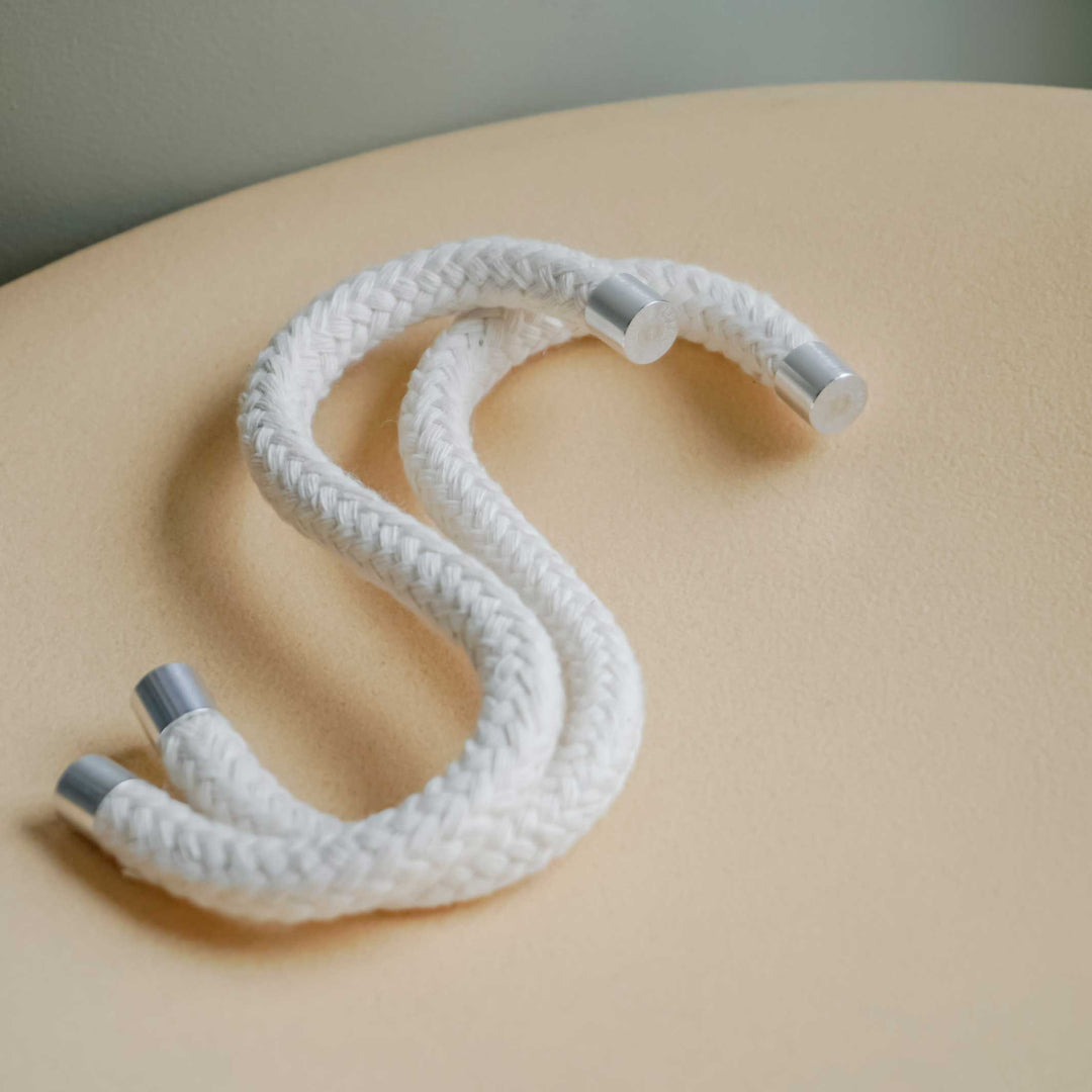 ROPE HOOK Cotton | Naturfarbene Textil-S-KLEIDERHAKEN aus Seil | 5er Set | Peppermint Products