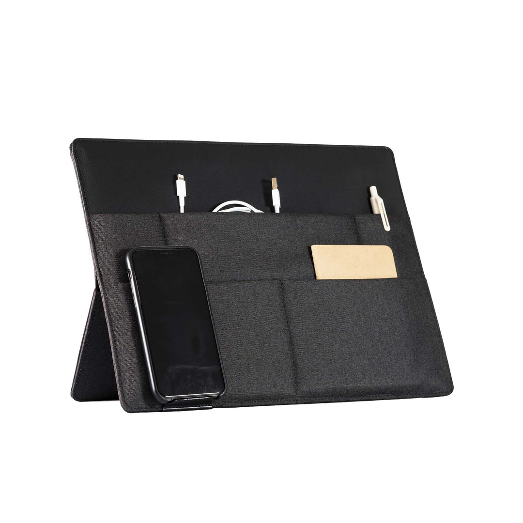 STAND-UP SLEEVE - Desktop organizer with Laptop & Tablet Sleeve - 13 or 15" | beblau