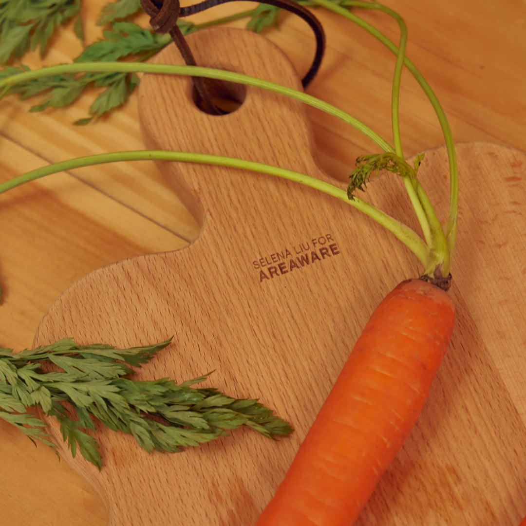 SERVING FRIENDS BOARD - large wooden cutting board - 28x37 cm | Selena Liu | Areaware