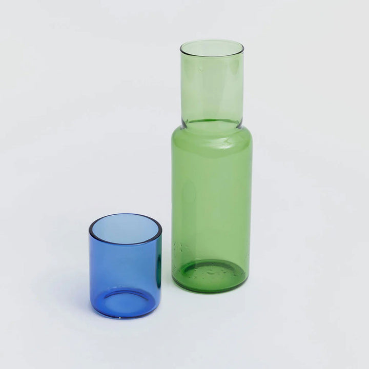 DUO TONE | dual color GLASS CARAFE SET | Block Design