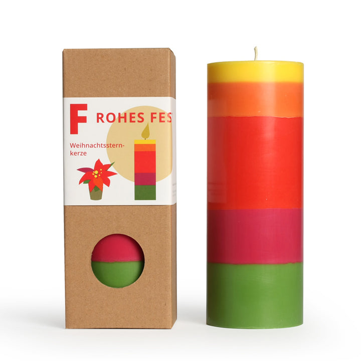 WEIHNACHTSSTERN - dicke Stumpen-Kerze - 73 Std. Brenndauer | not the girl who misses much