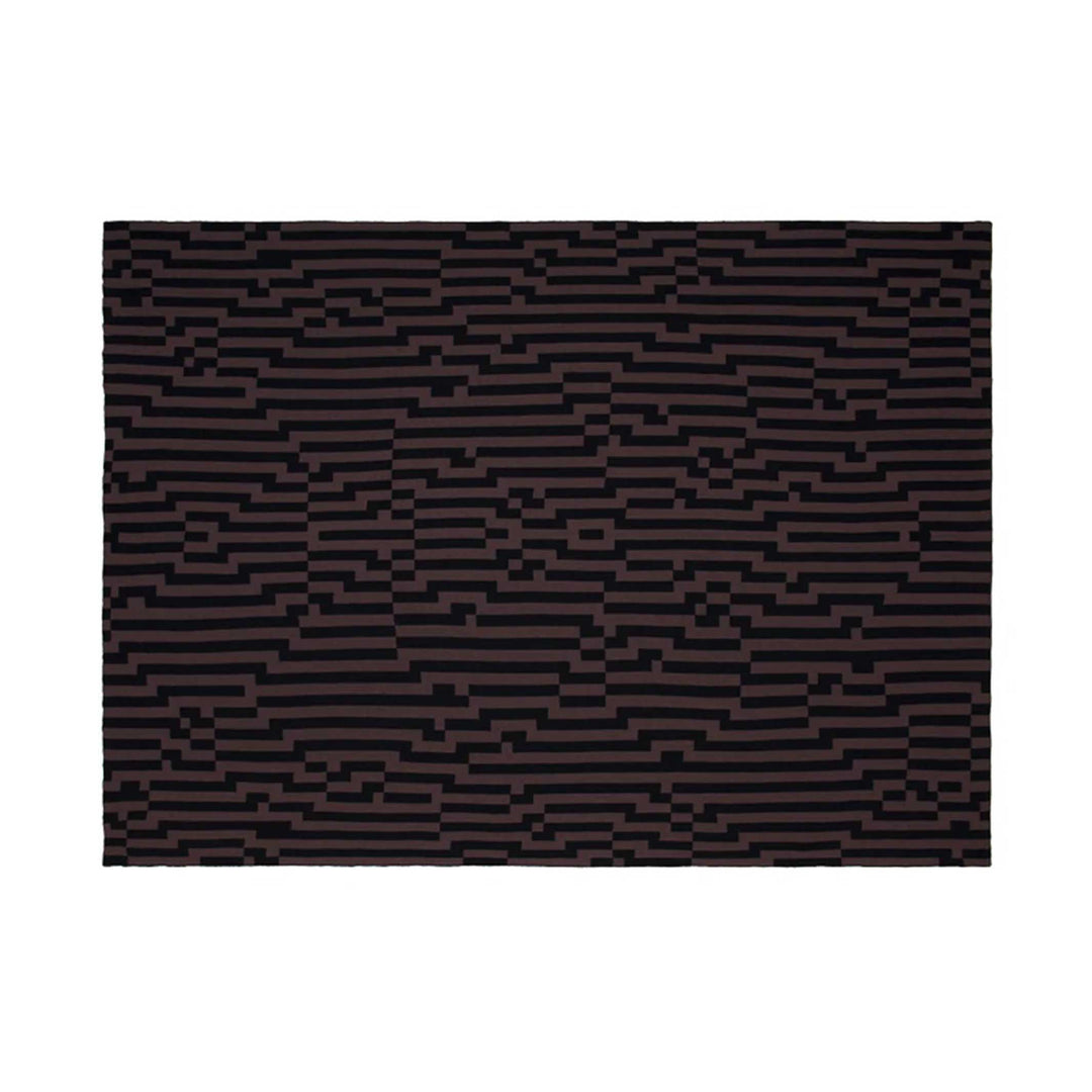 BITMAP ZOOM IN 6 | brown & black THROW | 180x140 cm | 100% Merino Wool | Cristian Zuzunaga