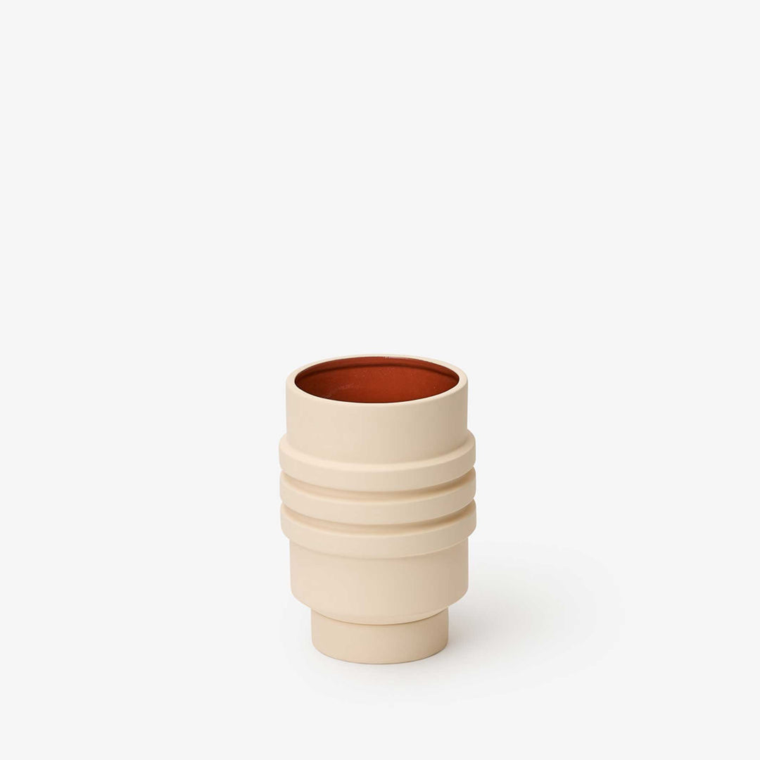 STRATA PLANT VESSEL | Creme PLANTER | Simone Brewster | Areaware