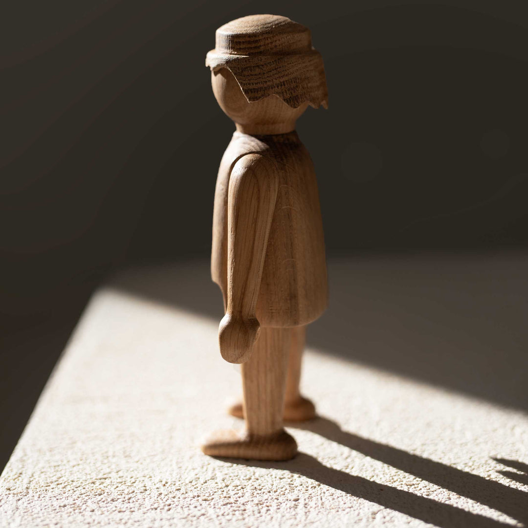 PLAYMOBIL Man Small - Wooden Figurine - Oak 17 cm high | Jakob Burgsø | boyhood