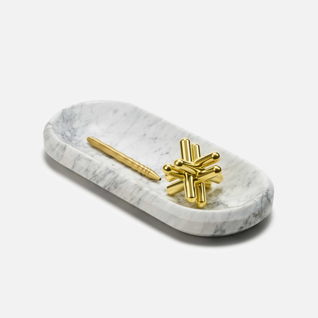 FACET BOWL - Large White Carrara Bowl - 31 cm | Craighill