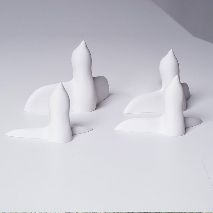 WEISSER DEKO VOGELSCHWARM – Dekovögel - 4er Set | Formpoet