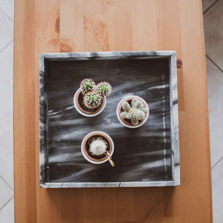 Square marble tray | adorist