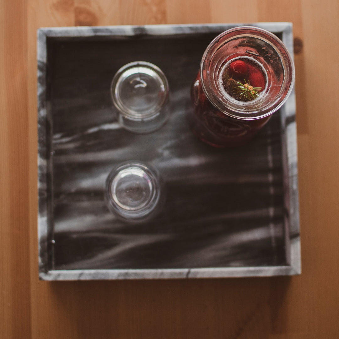 Square marble tray | adorist