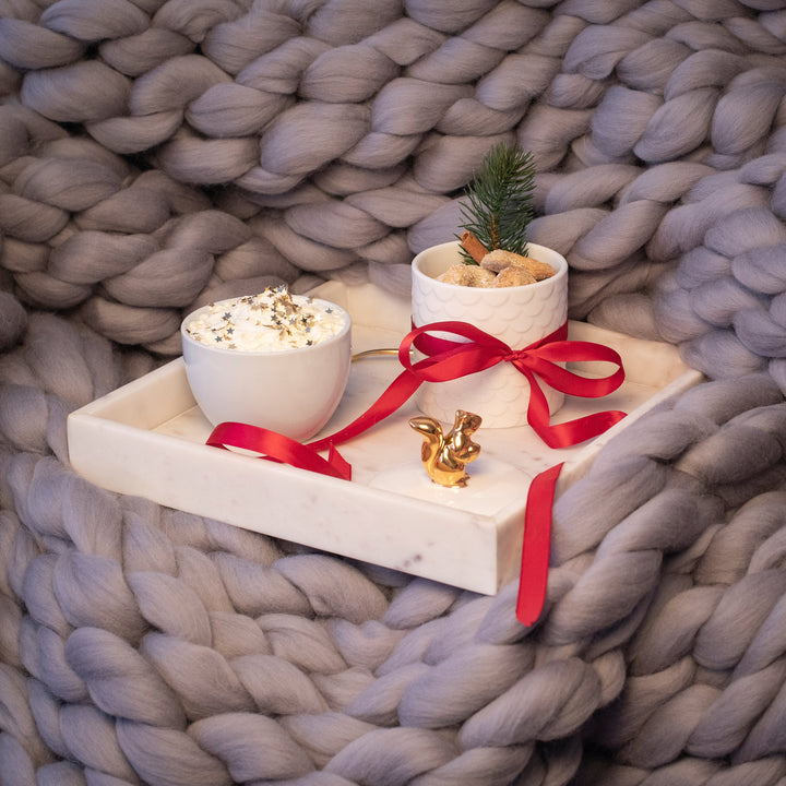 Square marble tray | adorist
