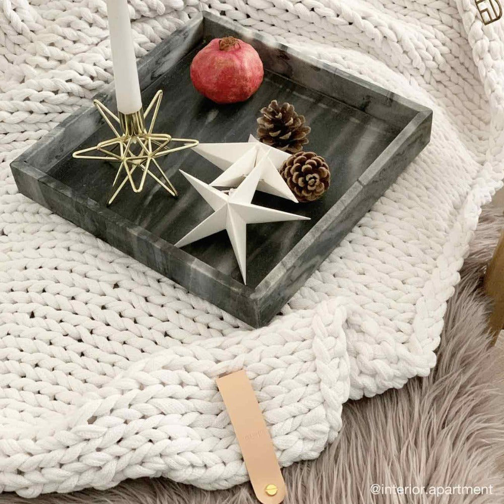 Square marble tray | adorist