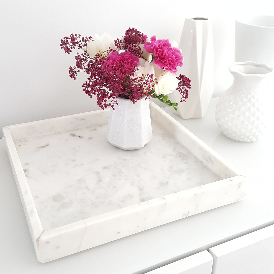 Square marble tray | adorist