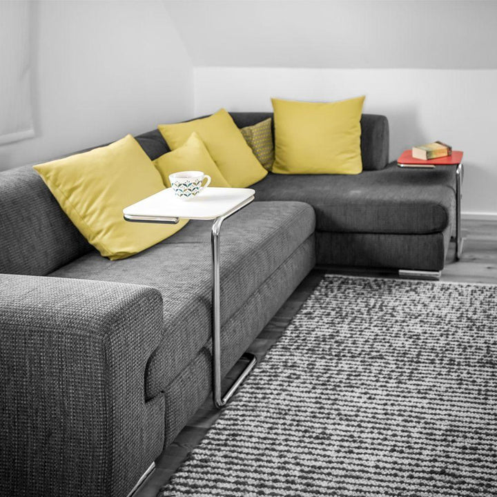 Beistelltisch 'Tuba hoch' schwarz / weiss