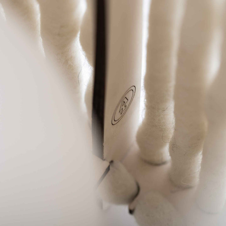 WOOL-ALMUT 6020 - floor light - made of wool & wood - zylinder | ALMUT von Wildheim