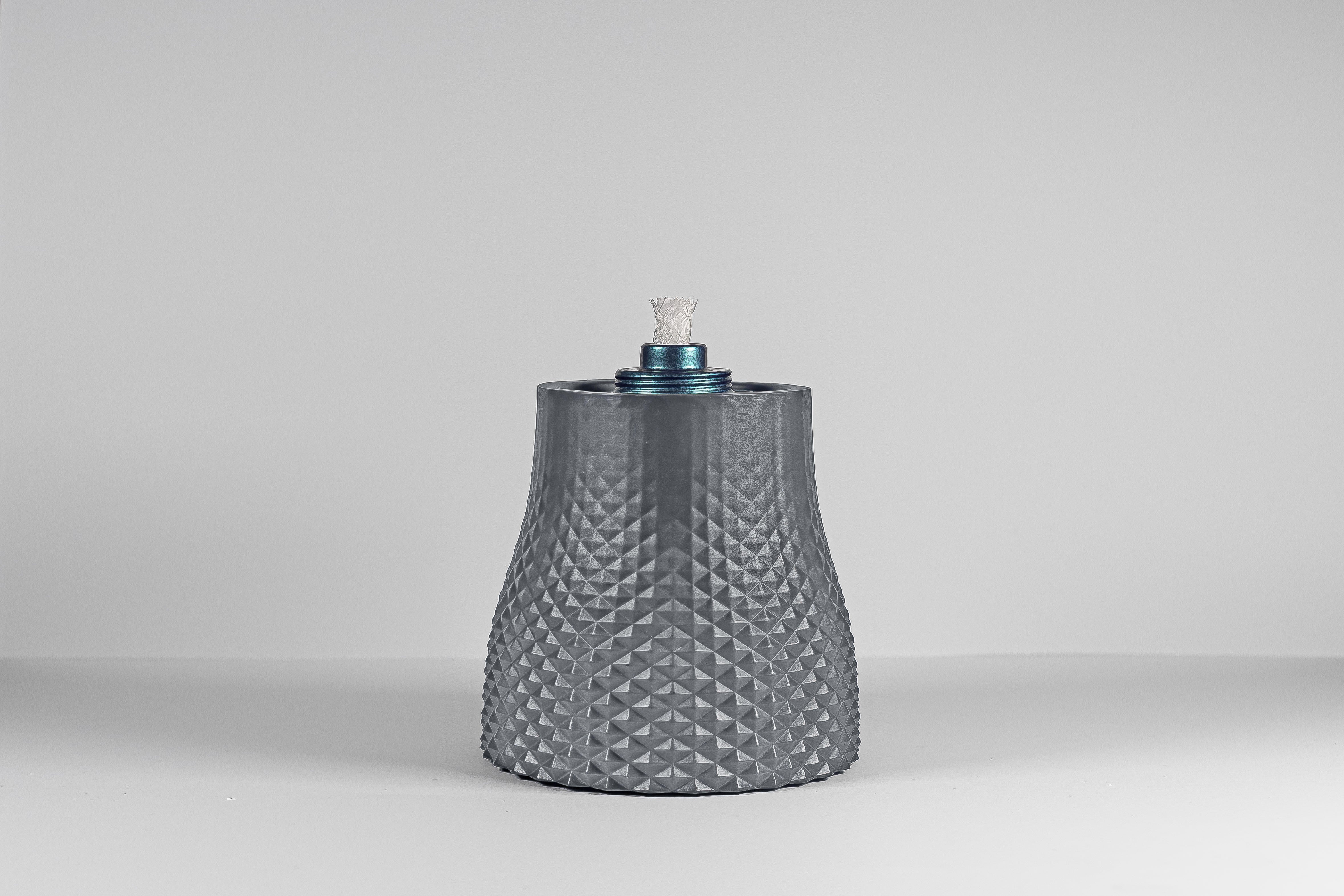 Tischfeuer spike grau