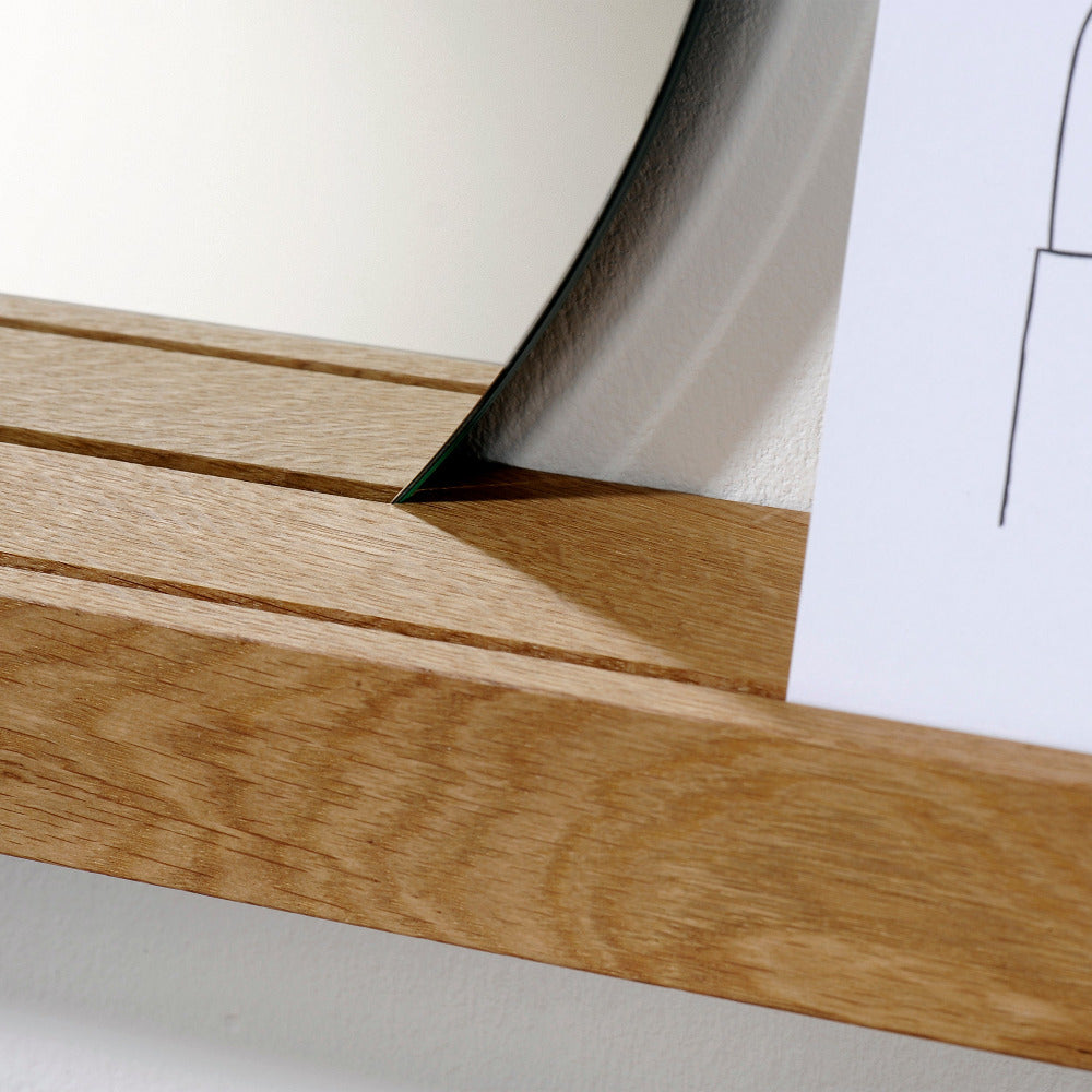 OAK 01 - wall shelf with mirror | weld & co