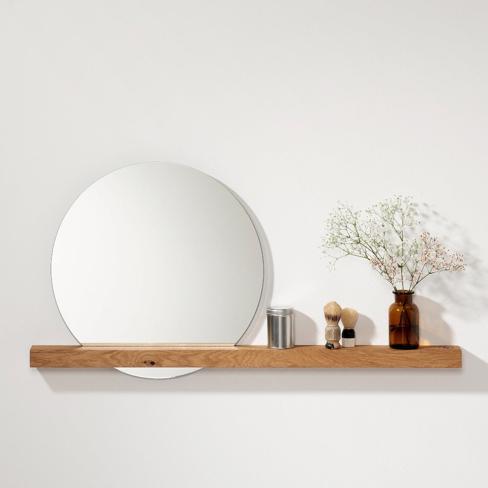 OAK 01 - wall shelf with mirror | weld & co