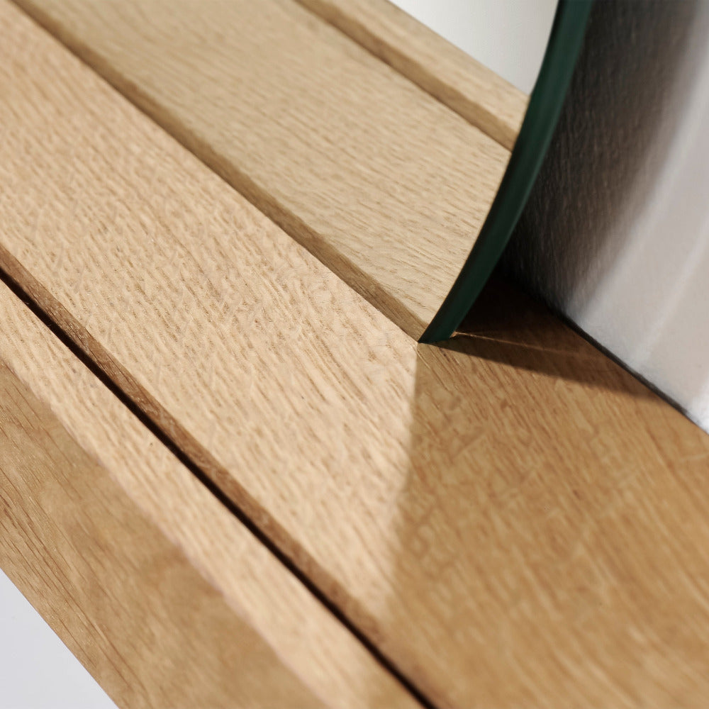 OAK 01 - wall shelf with mirror | weld & co
