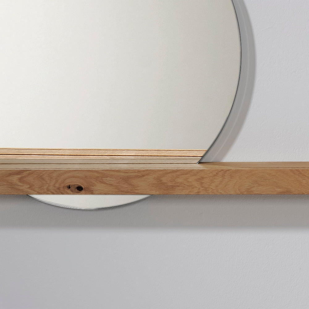 OAK 01 - wall shelf with mirror | weld & co