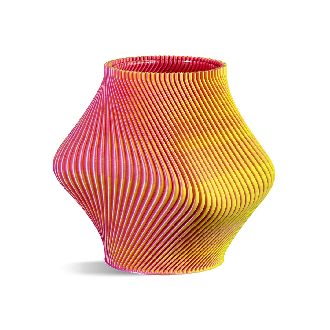 BLOZ VASE Cotton Candy - 3D printed Vase with inner glass vase - 20 cm high | Sheyn