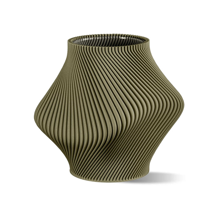 Vase Bloz – Olive · 3D Printed · Inner Vase · 20 cm | Sheyn