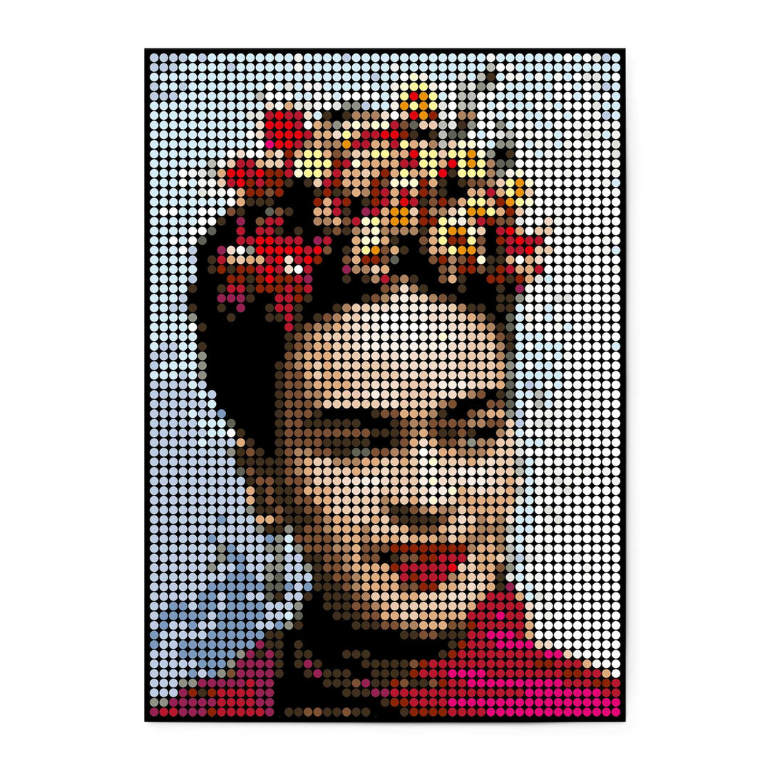 FRIDA PIXELART - glue by numbers with stickers - 50x70 cm | dot on