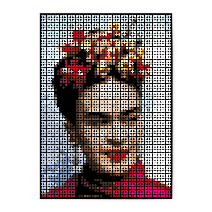 FRIDA PIXELART - glue by numbers with stickers - 50x70 cm | dot on