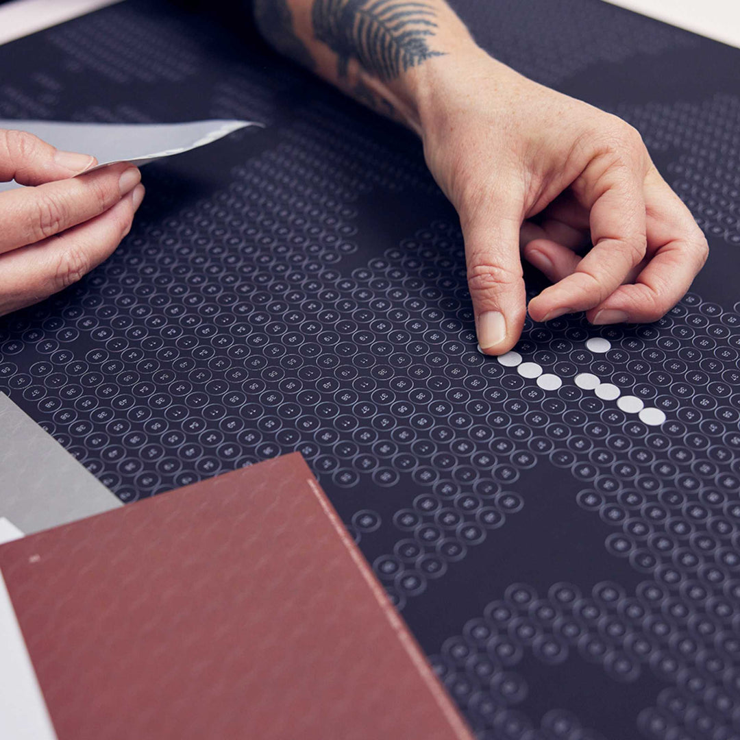 FRIDA PIXELART - glue by numbers with stickers - 50x70 cm | dot on