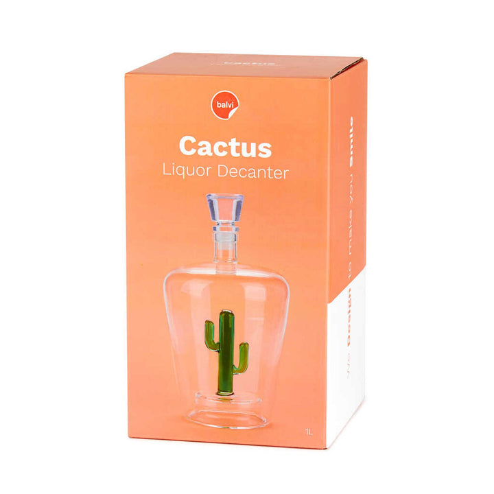 CACTUS - Liquor Bottle with little Green Cactus - 1 liter | BALVI