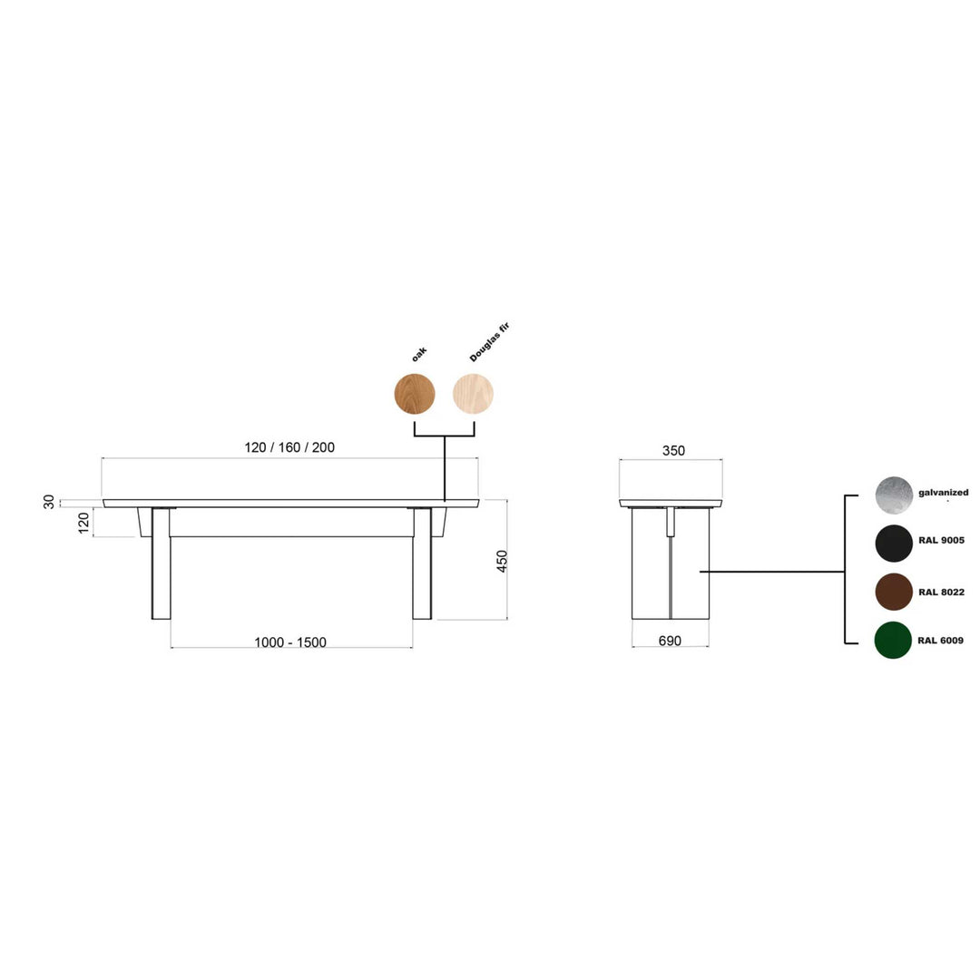 FOLD BENCH OAK - Sitzbank - Eiche | hausen