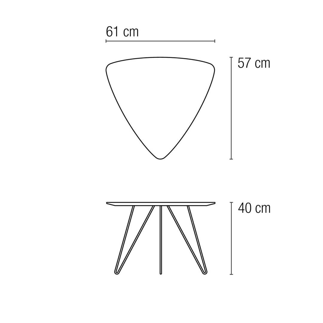 MINIMATE TRIANGLE - minimalist side table - white | son of nils