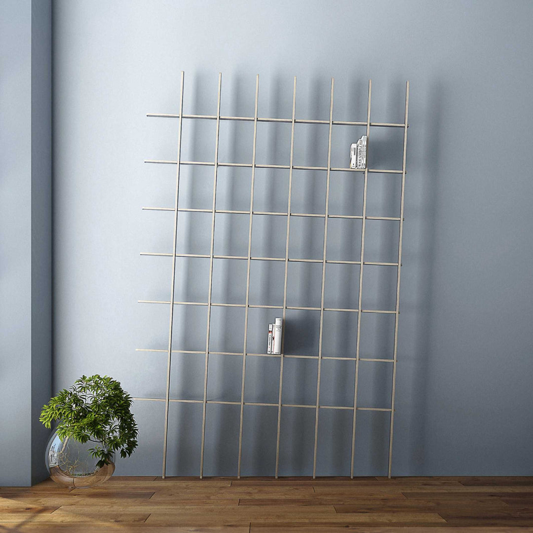 SCHLAGSEITE - bookshelf with inclination | BREUER & BONO