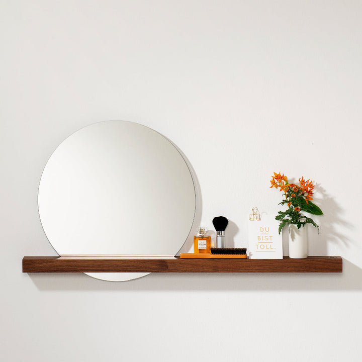 WALNUT 01 - wall mirror - wall shelf with mirror | weld & co